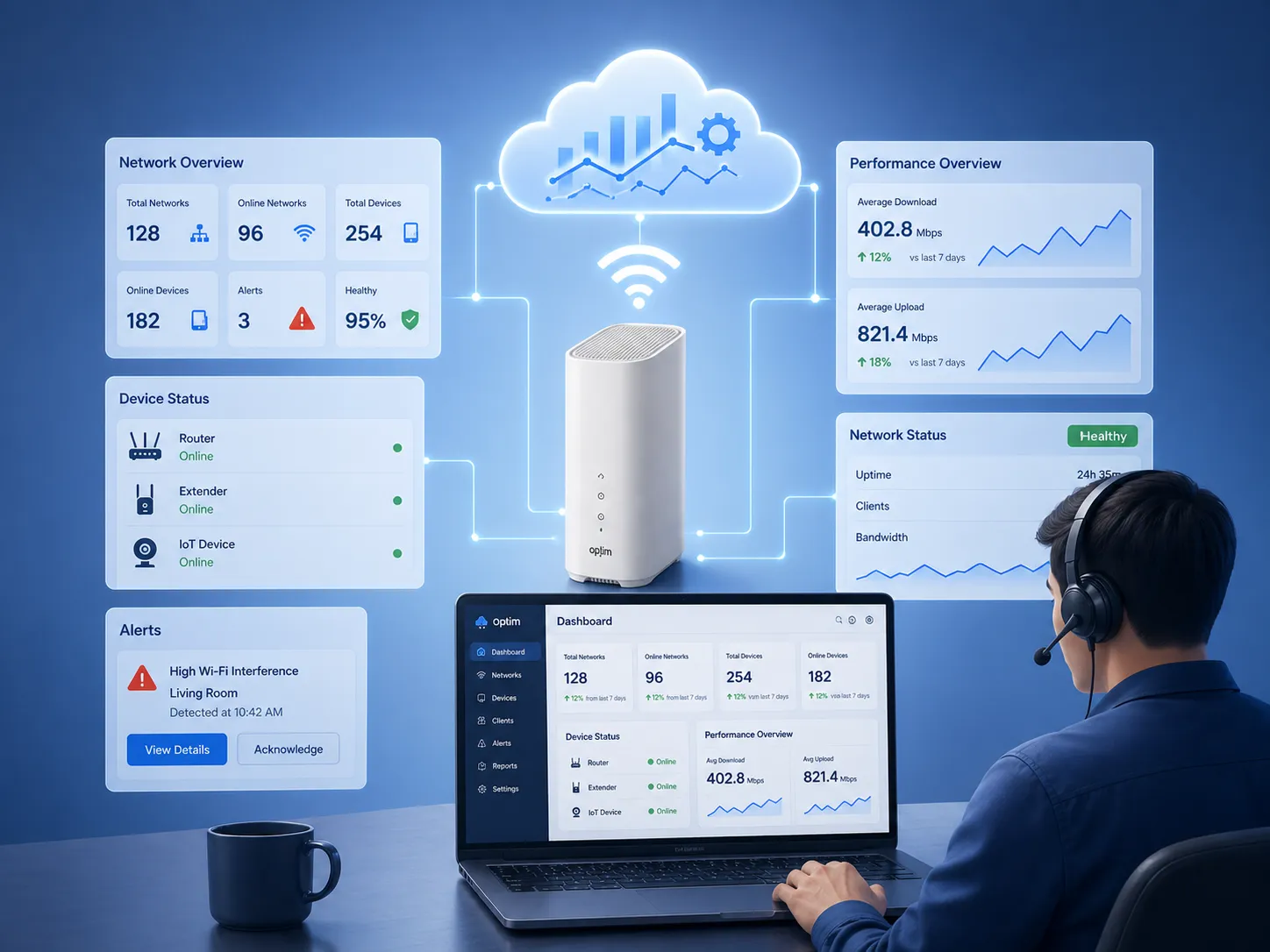 Optim Cloud Dashboard