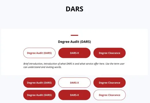 Updated DARS page where the three buttons stay in the same order and only the selected one changes
